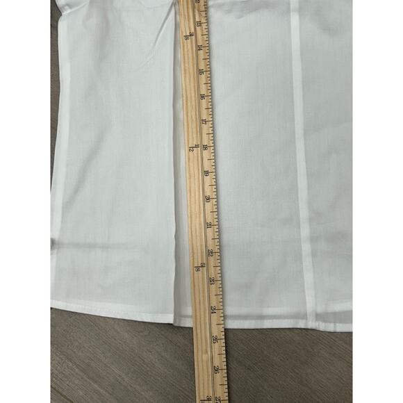 NWT Harshman Women's Pearl White Bell Sleeve Aster Twill Popover Blouse Size L - Picture 11 of 12